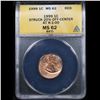 Image 2 : ANACS 1999-p Mint Error Lincoln Cent 1c Graded ms62 rd By ANACS