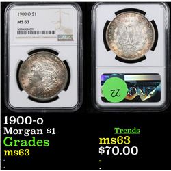 NGC 1900-o Morgan Dollar $1 Graded ms63 By NGC