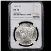 Image 2 : NGC 1923-p Peace Dollar $1 Graded ms64 By NGC