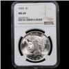 Image 2 : NGC 1925-p Peace Dollar $1 Graded ms64 By NGC