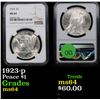 Image 1 : NGC 1923-p Peace Dollar $1 Graded ms64 By NGC