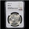 Image 2 : NGC 1923-p Peace Dollar $1 Graded ms64 By NGC