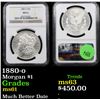 Image 1 : NGC 1880-o Morgan Dollar $1 Graded ms61 By NGC
