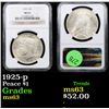 Image 1 : NGC 1925-p Peace Dollar $1 Graded ms63 By NGC