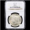 Image 2 : NGC 1925-p Peace Dollar $1 Graded ms63 By NGC