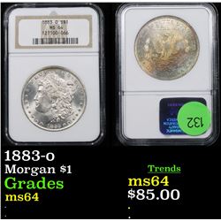 NGC 1883-o Morgan Dollar $1 Graded ms64 By NGC