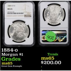 NGC 1884-o Morgan Dollar $1 Graded ms65 By NGC