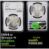 Image 1 : NGC 1884-o Morgan Dollar $1 Graded ms65 By NGC