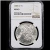 Image 2 : NGC 1884-o Morgan Dollar $1 Graded ms65 By NGC