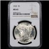 Image 2 : NGC 1923-p Peace Dollar $1 Graded ms65 By NGC
