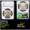 Image 1 : NGC 1925-p Peace Dollar $1 Graded ms64 By NGC