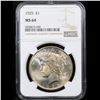 Image 2 : NGC 1925-p Peace Dollar $1 Graded ms64 By NGC