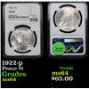 Image 1 : NGC 1922-p Peace Dollar $1 Graded ms64 By NGC