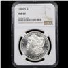 Image 2 : NGC 1880-s Morgan Dollar $1 Graded ms63 By NGC