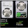 Image 1 : NGC 1923-p Peace Dollar $1 Graded ms63 By NGC