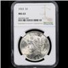 Image 2 : NGC 1923-p Peace Dollar $1 Graded ms63 By NGC
