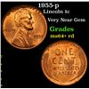 Image 1 : 1955-p Lincoln Cent 1c Grades Choice+ Unc RD