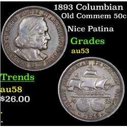 1893 Columbian Old Commem Half Dollar 50c Grades Select AU