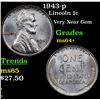 Image 1 : 1943-p Lincoln Cent 1c Grades Choice+ Unc