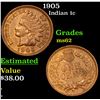 Image 1 : 1905 Indian Cent 1c Grades Select Unc