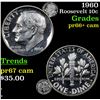 Image 1 : 1960 Roosevelt Dime 10c Grades GEM++ Proof Cameo