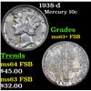 Image 1 : 1938-d Mercury Dime 10c Grades Select Unc+ FSB