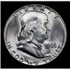 Image 2 : 1955-p Franklin Half Dollar 50c Grades Select Unc+ FBL