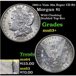 1901-o Vam 39a Super CD R5 Morgan Dollar $1 Grades Select+ Unc