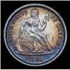 Image 2 : 1883-p Rainbow Toned Seated Liberty Dime 10c Grades Choice AU