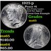 Image 1 : 1925-p Peace Dollar $1 Grades GEM Unc