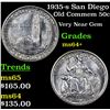 Image 1 : 1935-s San Diego Old Commem Half Dollar 50c Grades Choice+ Unc