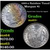 Image 1 : 1885-o Rainbow Toned Morgan Dollar $1 Grades Select+ Unc