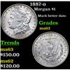 Image 1 : 1887-o Morgan Dollar $1 Grades Select Unc