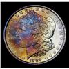 Image 2 : 1889-p Rainbow Toned Morgan Dollar $1 Grades Select+ Unc