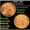 Image 1 : 1909 vdb Lincoln Cent 1c Grades GEM Unc RD