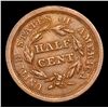 Image 3 : 1851 Mint Error Braided Hair Half Cent 1/2c Grades Select AU