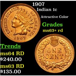 1907 Indian Cent 1c Grades Select+ Unc RD