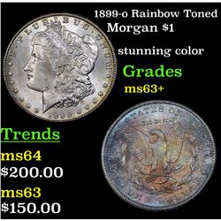 1899-o Rainbow Toned Morgan Dollar $1 Grades Select+ Unc
