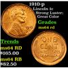 Image 1 : 1910-p Lincoln Cent 1c Grades Choice Unc RD