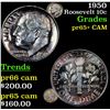 Image 1 : 1950 Roosevelt Dime 10c Grades GEM+ Proof Cameo