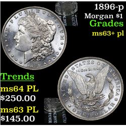 1896-p Morgan Dollar $1 Grades Select Unc+ PL