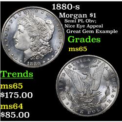1880-s Morgan Dollar $1 Grades GEM Unc