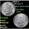 Image 1 : 1880-o Morgan Dollar $1 Grades Select Unc
