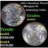Image 1 : 1881-s Rainbow Toned Morgan Dollar $1 Grades Choice+ Unc