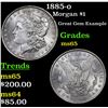 Image 1 : 1885-o Morgan Dollar $1 Grades GEM Unc