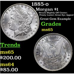 1885-o Morgan Dollar $1 Grades GEM Unc