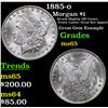 Image 1 : 1885-o Morgan Dollar $1 Grades GEM Unc