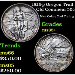 1926-p Oregon Trail Old Commem Half Dollar 50c Grades GEM+ Unc