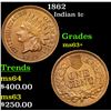 Image 1 : 1862 Indian Cent 1c Grades Select+ Unc