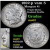 Image 1 : 1892-p vam 5 Morgan Dollar $1 Grades Select Unc